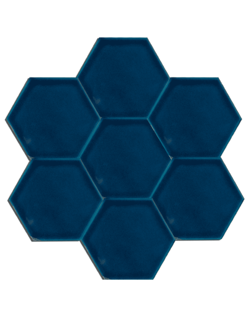 Altıgen Seramik Karo - 22, Cafe Restoran Altıgen Çini Searmik Mavi