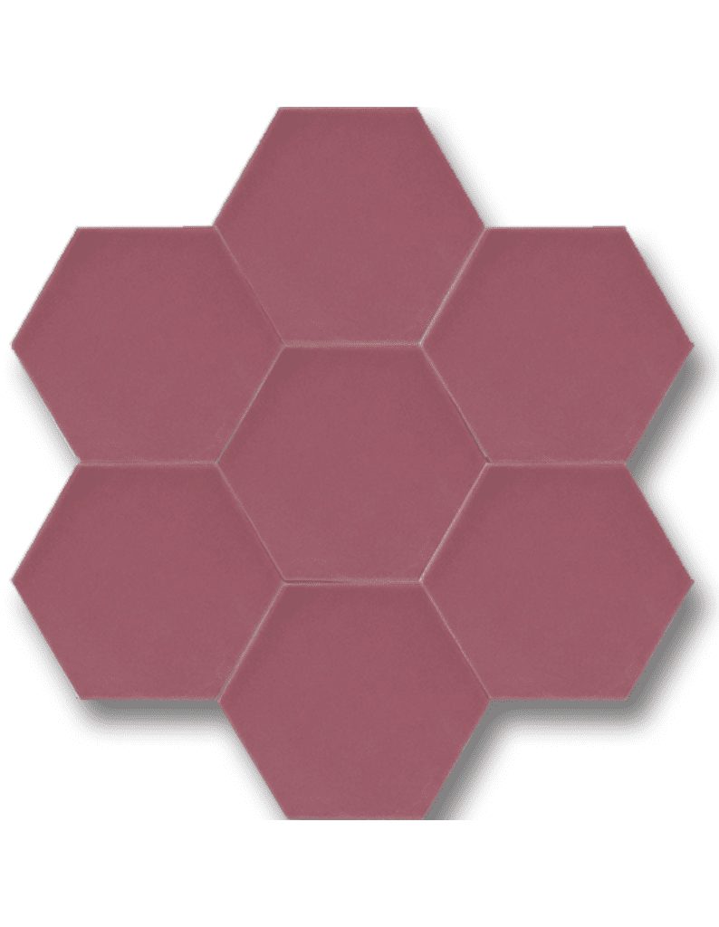 Altıgen Seramik Karo - 26, Altıgen Fayans Çeşitleri Koyu Pembe