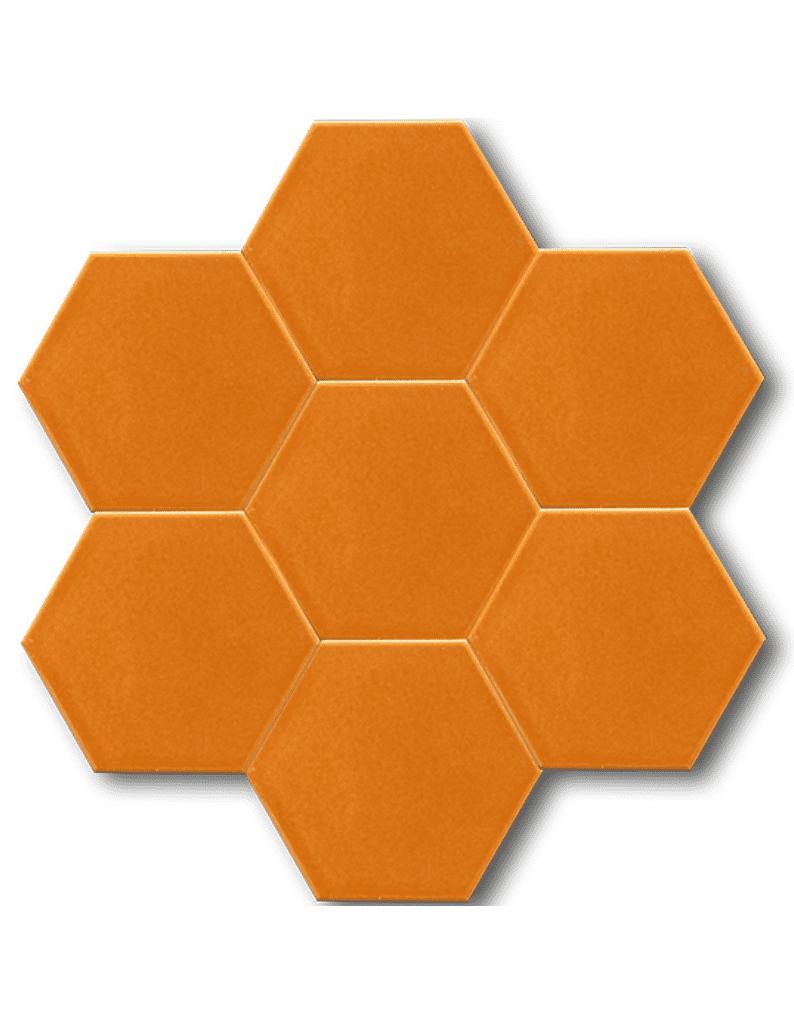 Altıgen Seramik Karo - 42, İznik Altıgen Seramik Düz Sarı