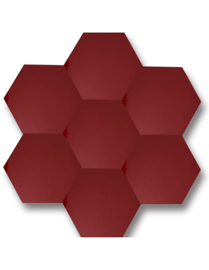Altıgen Seramik Karo - 47, Altıgen Yer Döşeme Bordo Seramik