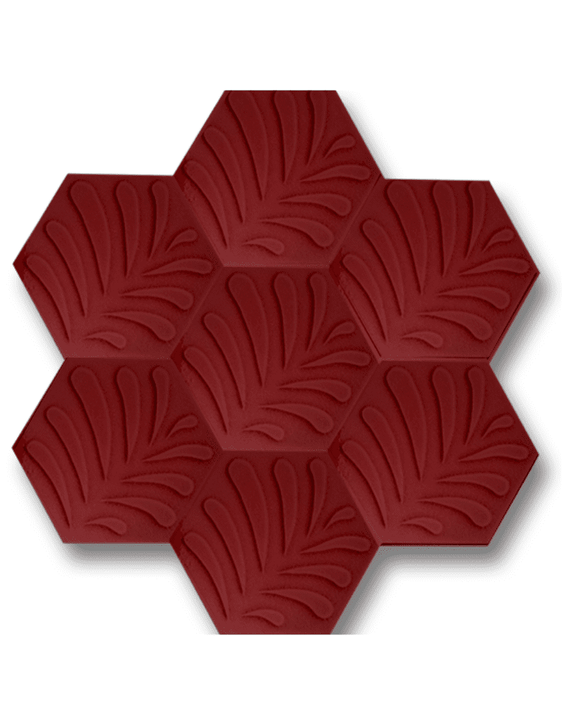 Altıgen Seramik Karo - 06, Bordo Renk Altıgen Seramik Modelleri 15x17