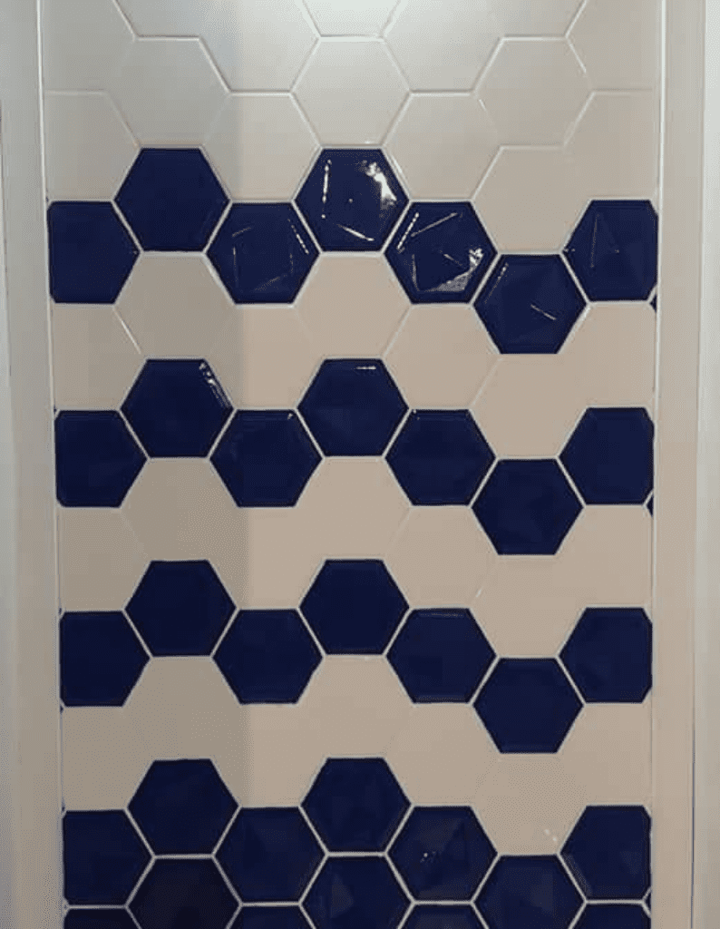 Altıgen Seramik Karo - 76, Ev Tipi Hamam Banyo Dekorasyon Seramikleri