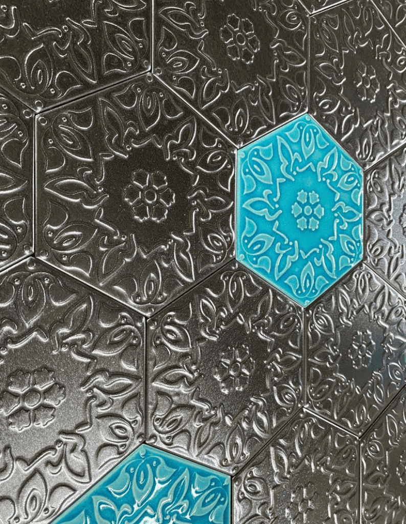 Altıgen Seramik Karo - 77, Metelik Cafe Restoran Altıgen Seramik